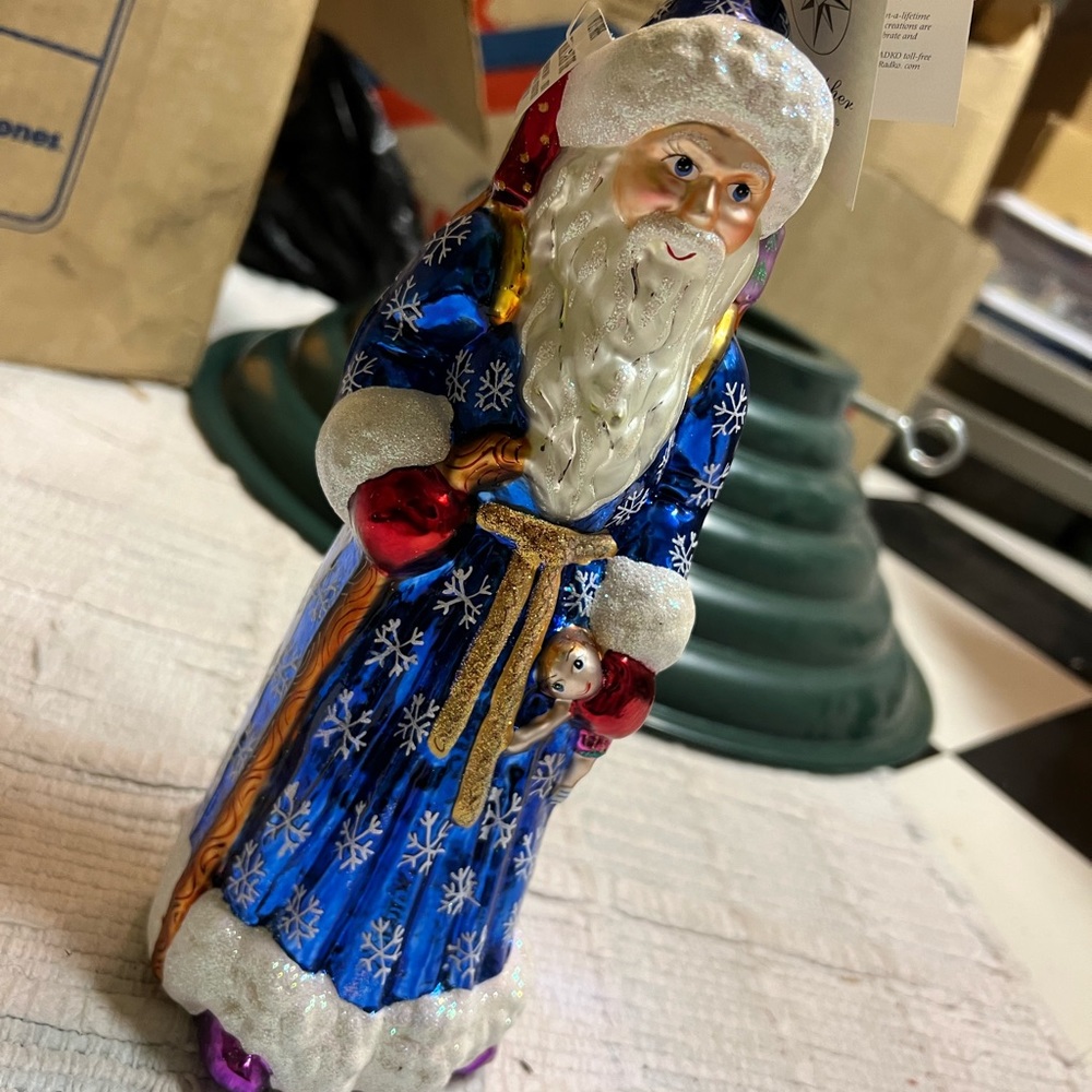 COPY - authentic Radko glass Christnas ornament- ‘Journeyman St Nick’